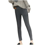Hvyesh Womens Fleece Lined Leggings Plus Size Thermal Leggings Warm High Waist Tight Slimming Pants Winter Stretch Leggings for Women
